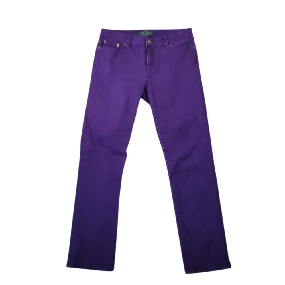 Vintage Lauren Ralph Lauren Purple Jeans 6P Y2K Straight Leg Retro Casual Chic